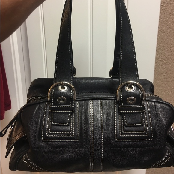 Coach Handbags - Coach Mia Soho Black Leather Medium Satchel Duffle Coach Handbags - Coach Mia Soho Black Leather Medium Satchel Duffle
